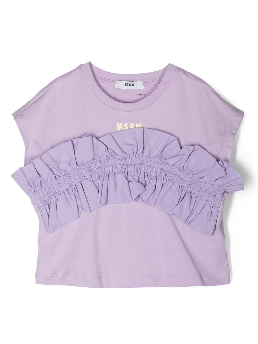 

Футболка с оборками MSGM Kids, фиолетовый
