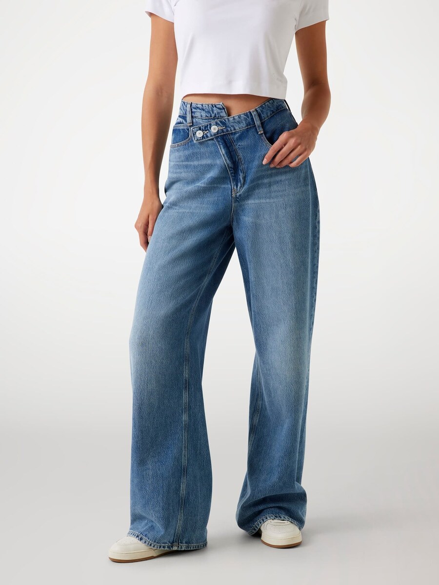 

Джинсы свободного кроя GUESS Sexy Palazzo, синий
