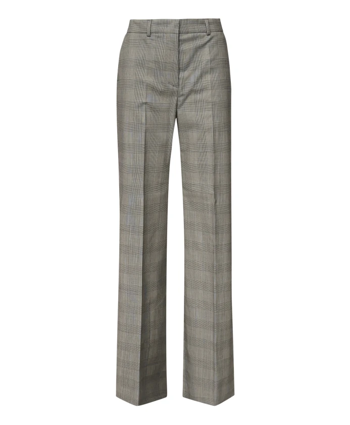 

Серые шерстяные брюки из саржи с рисунком «Принц Уэльский». Sportmax, серый