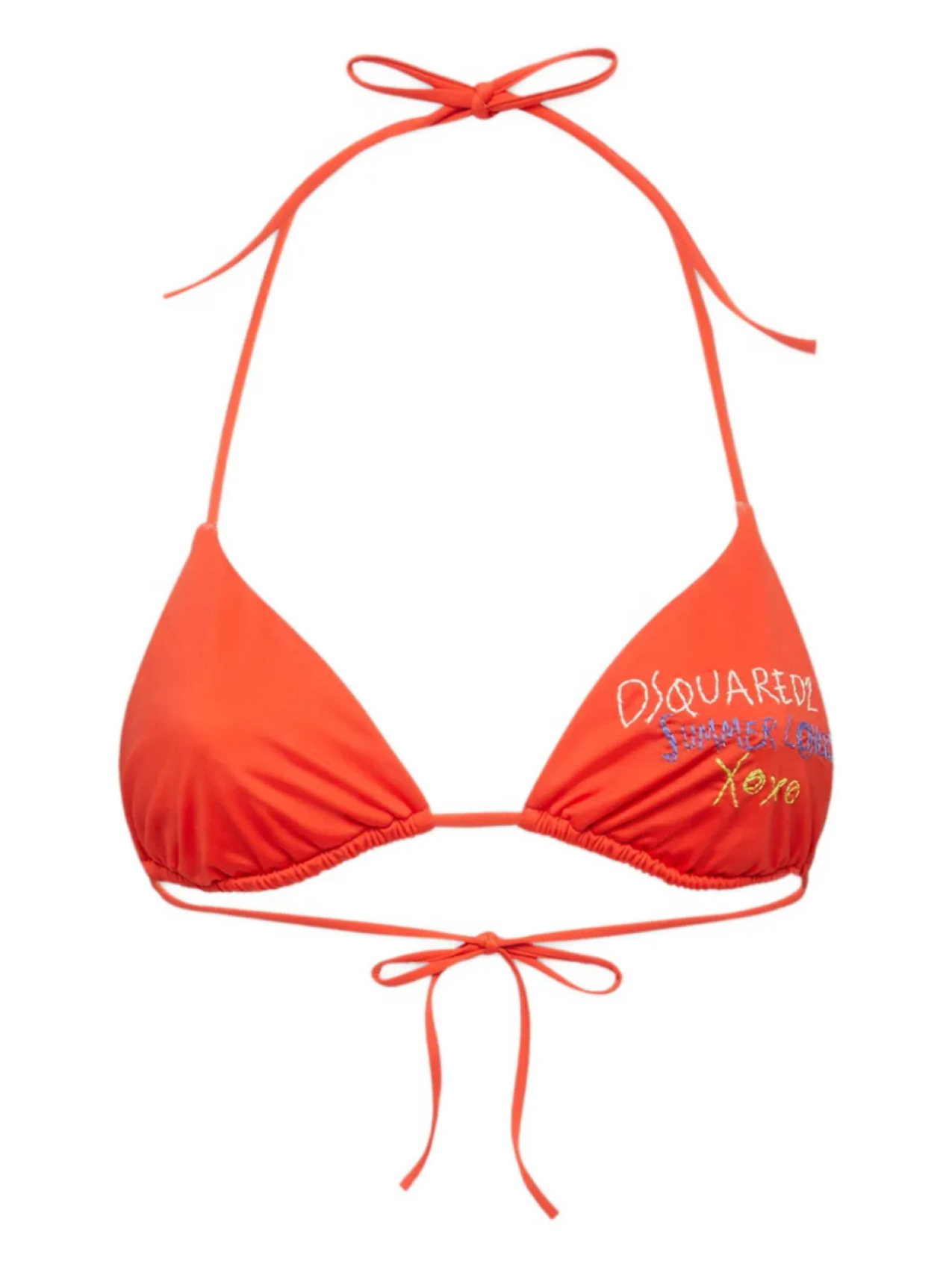 

Вышитый верх бикини DSQUARED2, красный