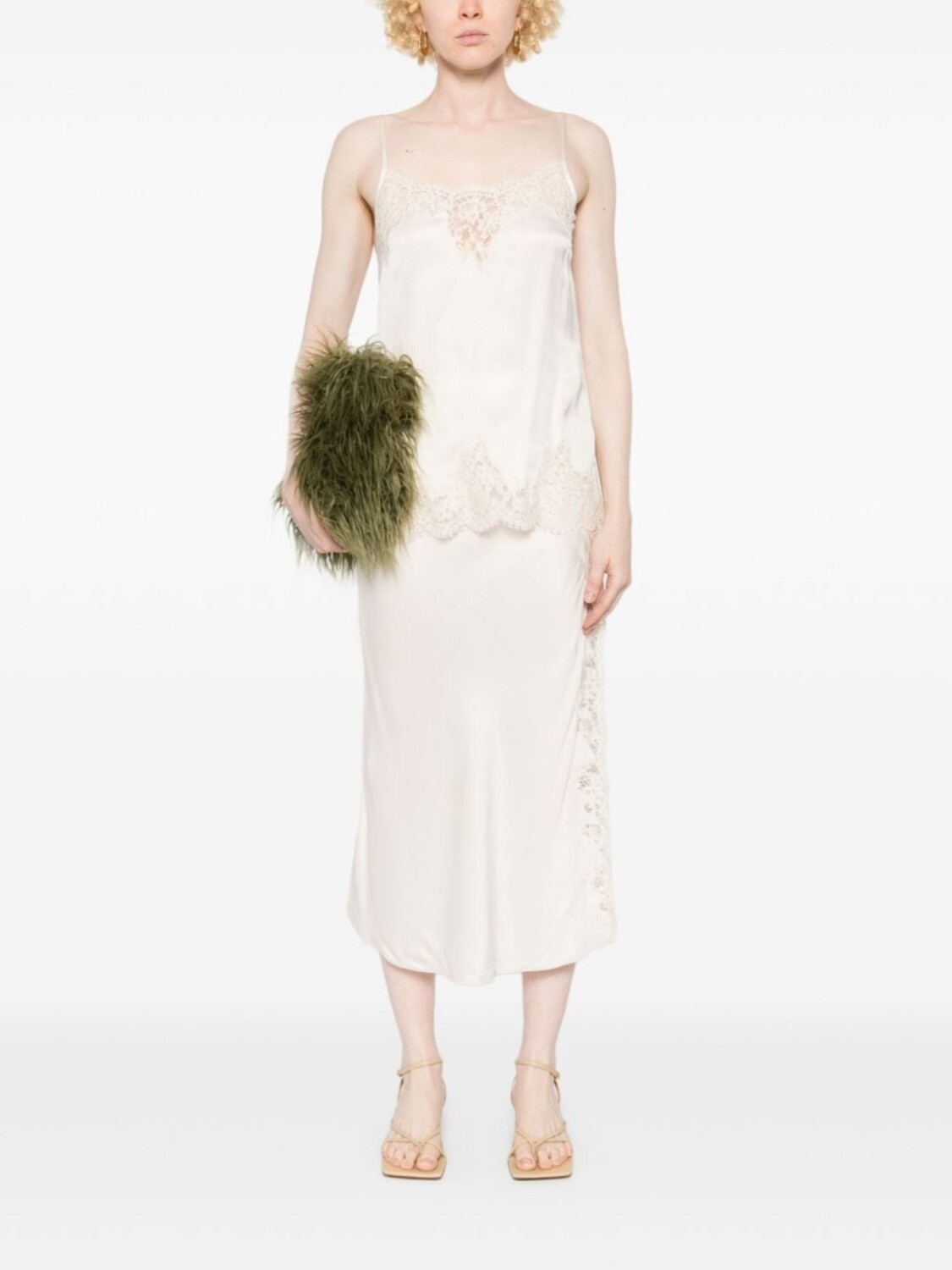 

ERMANNO FIRENZE кружевной топ, серый