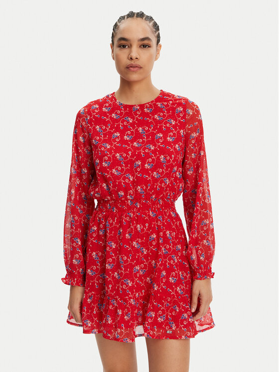 

Летнее платье стандартный крой DW0DW20338 Tommy Jeans, красный
