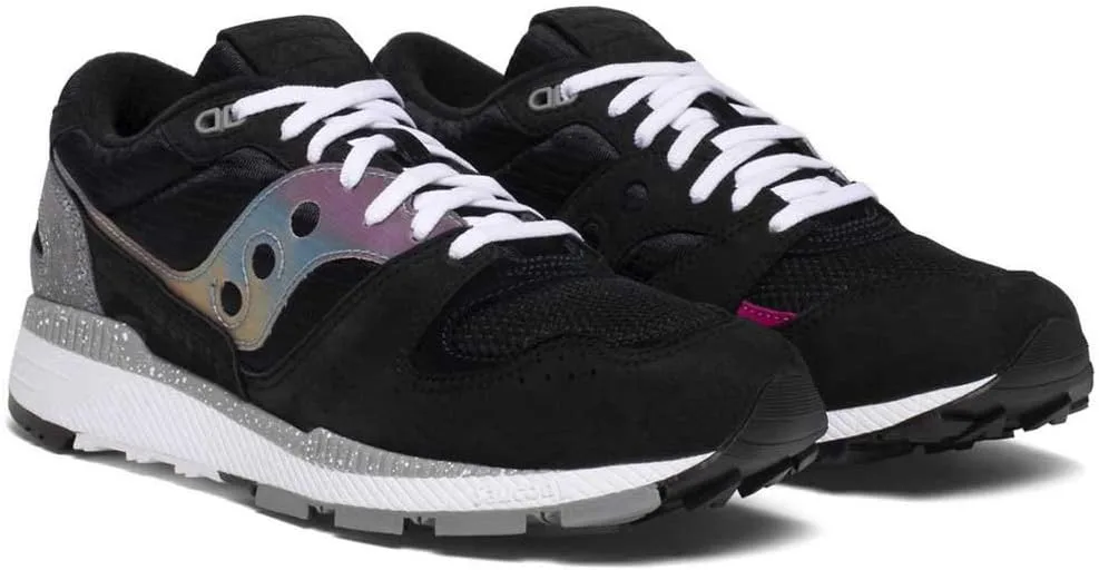 Кроссовки для повседневной носки Saucony Azura унисекс, черно-серебристо-розовые — фото 4