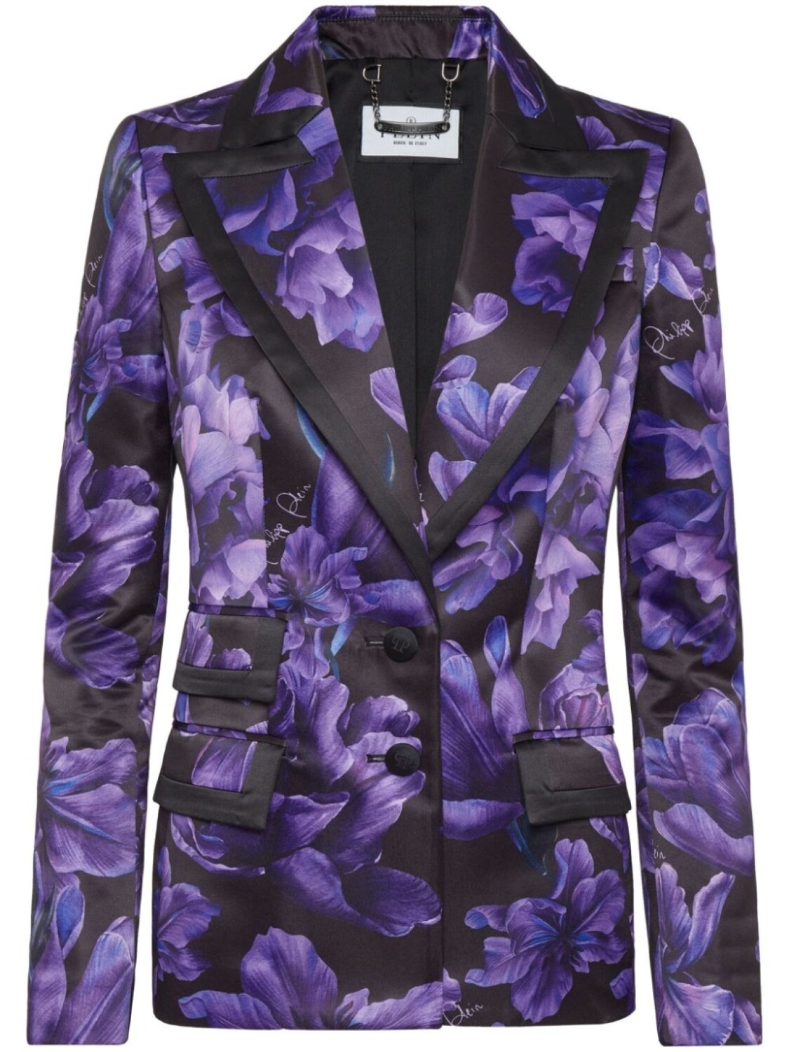 

Philipp Plein блейзер Duchesse с цветочным принтом, черный