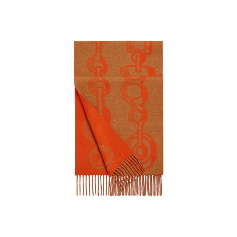 

HERMES Вязаный шарф женский оранжевый, Orange