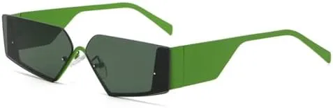 

Солнцезащитные очки в металлической оправе с широкими дужками для женщин и мужчин, винтажные женские солнцезащитные очки с защитой от УФ-излучения UV400 MTZJH, Green