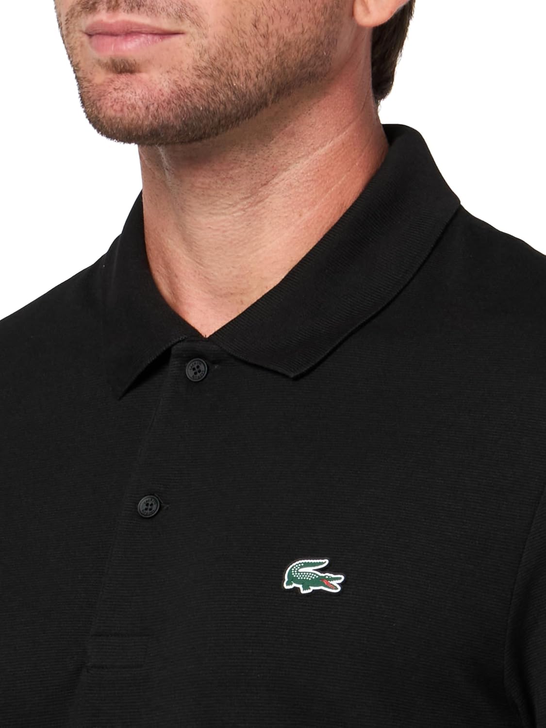 Lacoste мужская модная поло Regular Fit с коротким рукавом, Black — фото 3