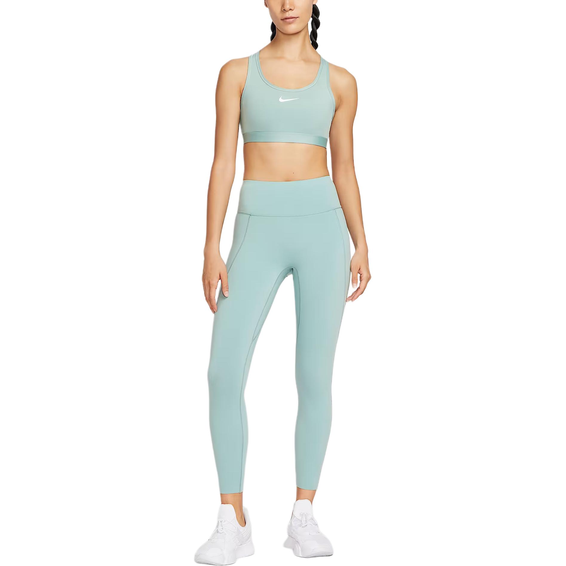 Universa Women's High Waisted 7/8 Leggings With No Front Seam Nike, серый/зеленый — фото 3