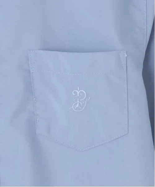 Детская рубашка с угольным воротником Pom Ponette Junior Saxe Blue — фото 4