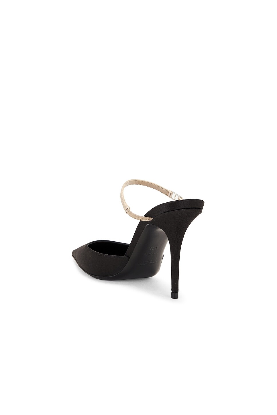 Мюли женские Killer Mule Saint Laurent, цвет Nero & Partridge Pink — фото 3