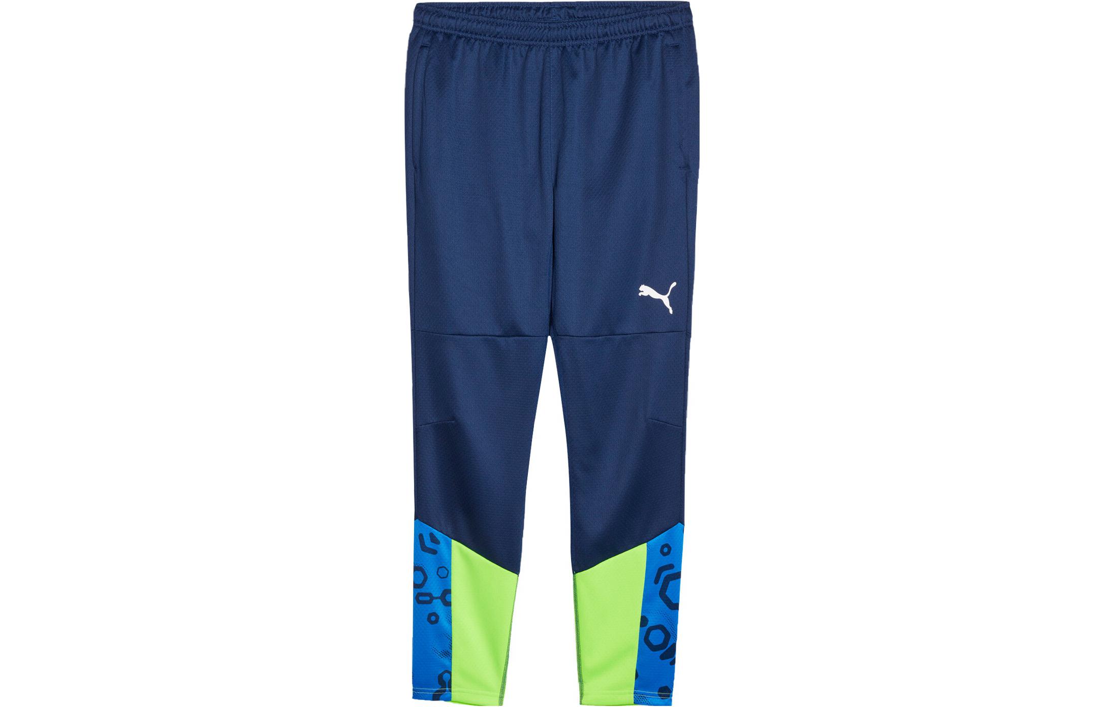 

PUMA Трикотажные спортивные брюки IndividualCUP мужские, темно-синие-зеленые