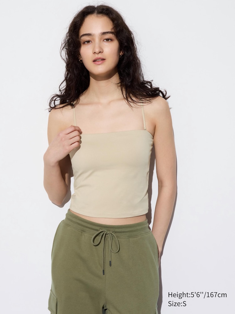 

Укороченный топ Airism Uniqlo, цвет 32 бежевый