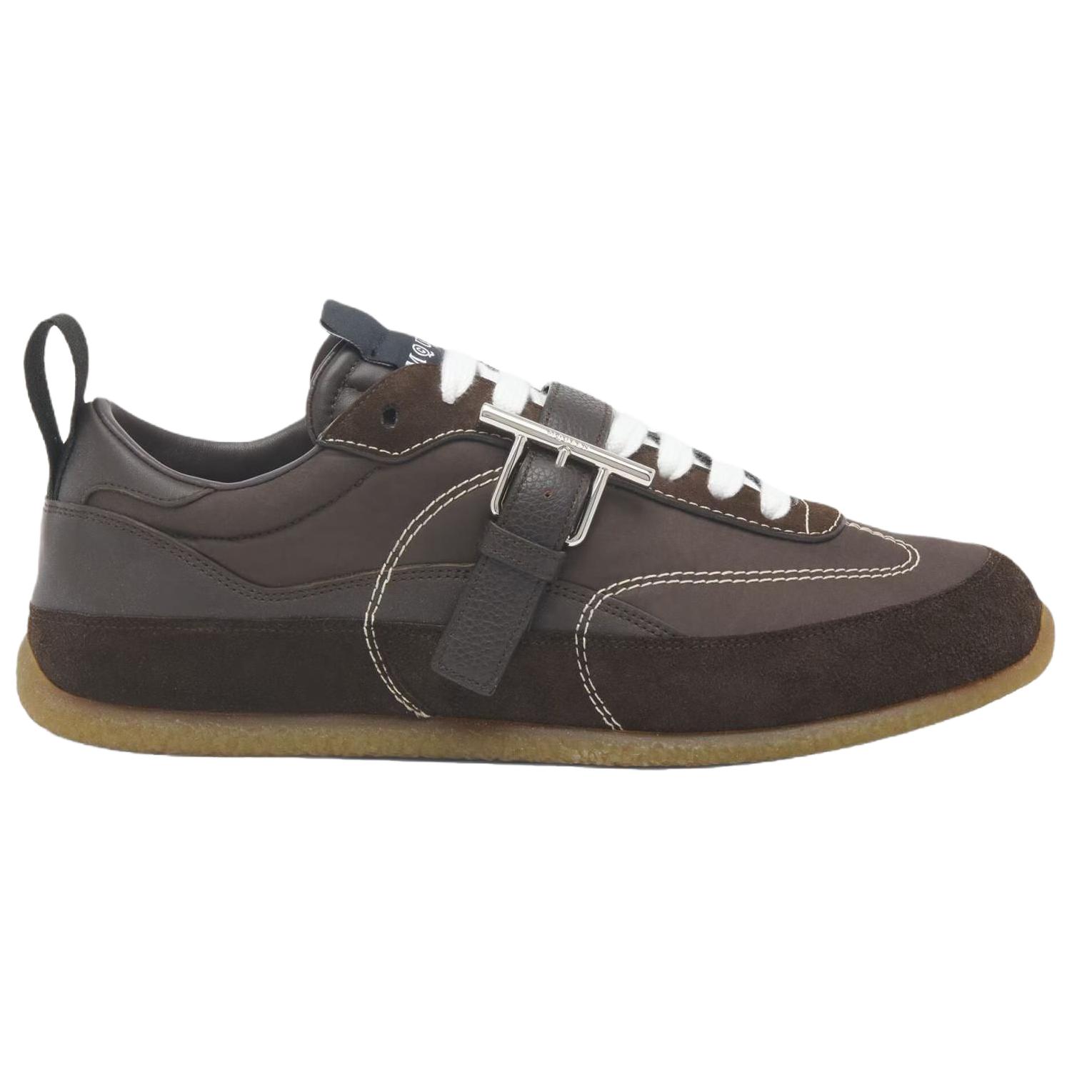McQ Alexander McQueen EC1 Calfskin Low top Casual Shoes мужские, темно-коричневые — фото 3