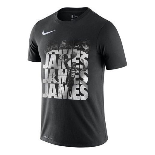 

Футболка Nike Dri-FIT Lakers LeBron James Basketball Sports Short Sleeve Black, черный