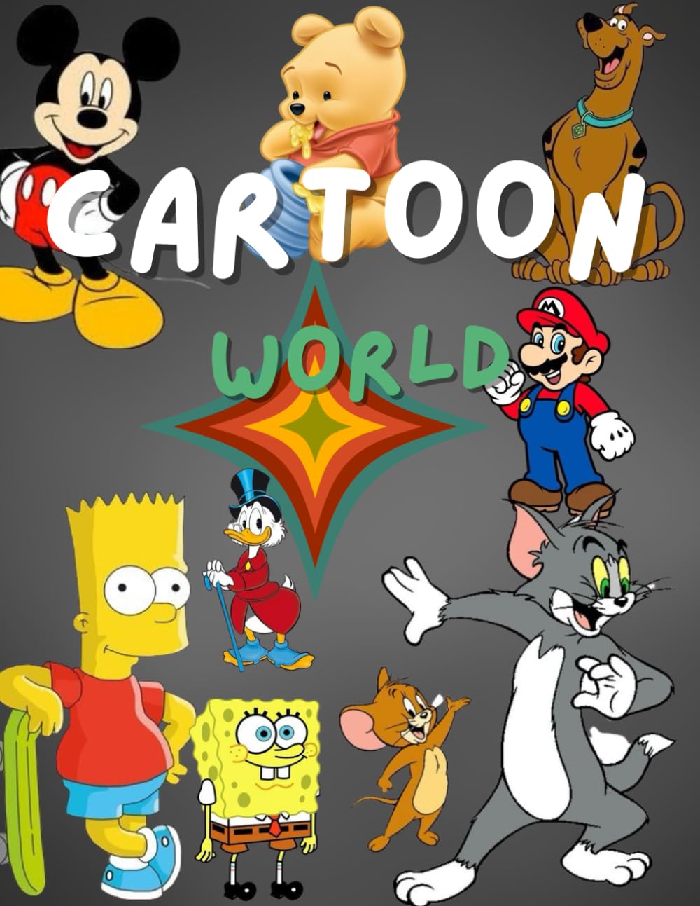 

Cartoon World: A Coloring Journey (Independently published)