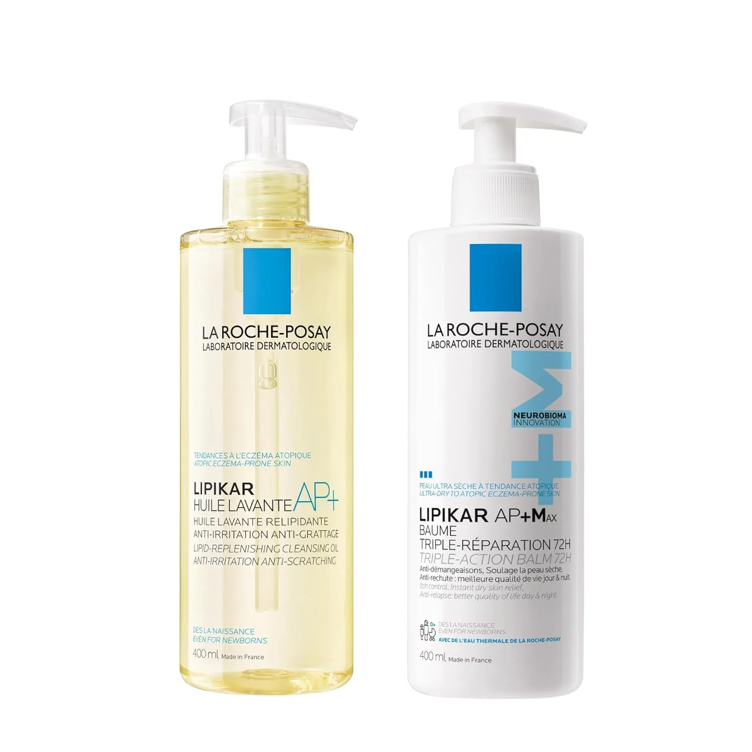 Набор La Roche-Posay Lipikar AP+ для очень сухой и атопичной кожи, 2 x 400 мл La Roche-Posay