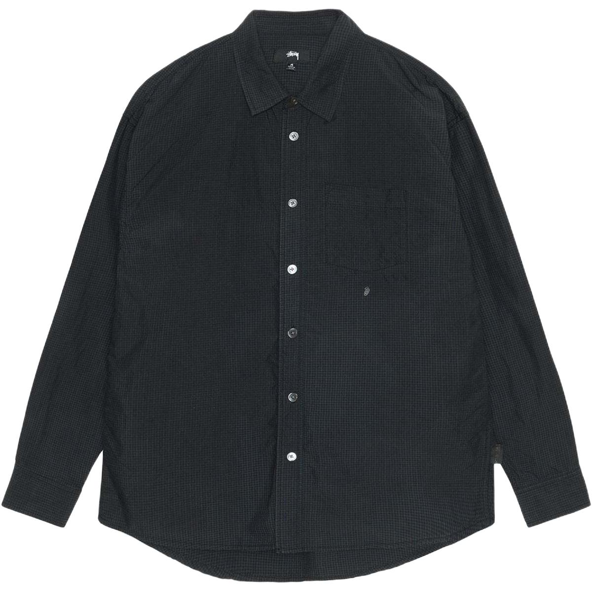 Классическая рубашка с длинным рукавом Sprayed Stussy, черная — фото 4