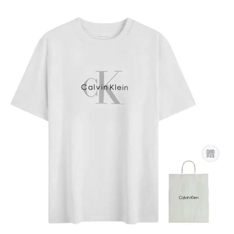 Футболка из хлопка Calvin Klein SS25CK Moon White