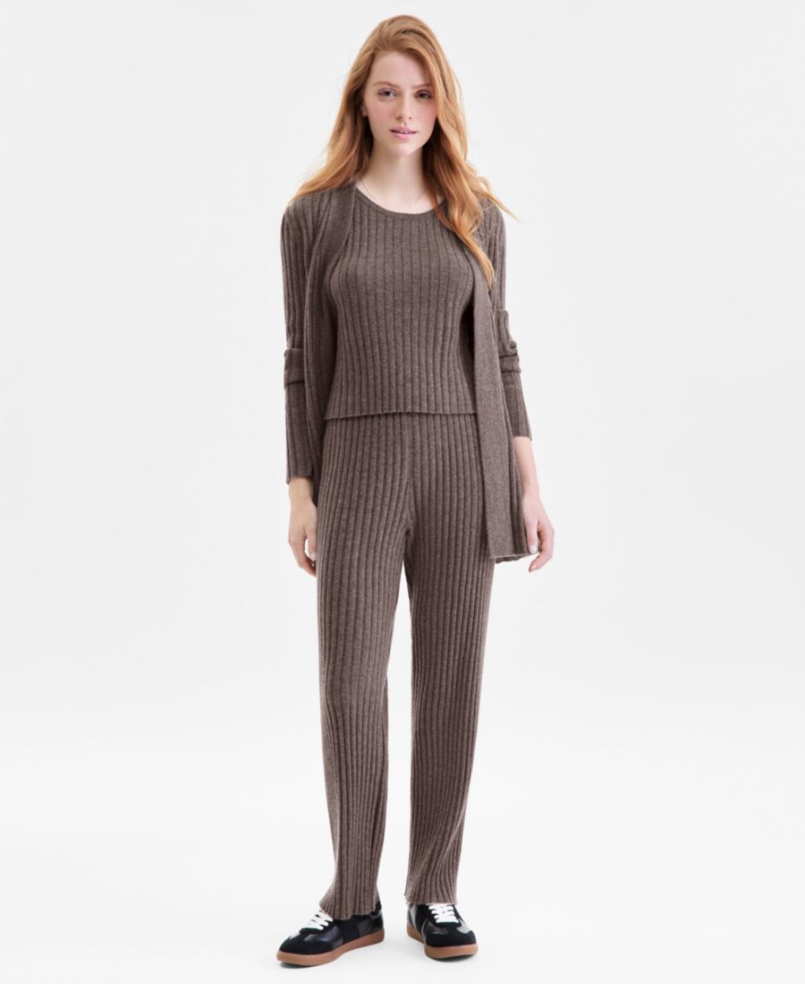 

Женский длинный кардиган из 100% кашемира в рубчик, размеры PXS-XXL Charter Club, Frosted Mocha Heather