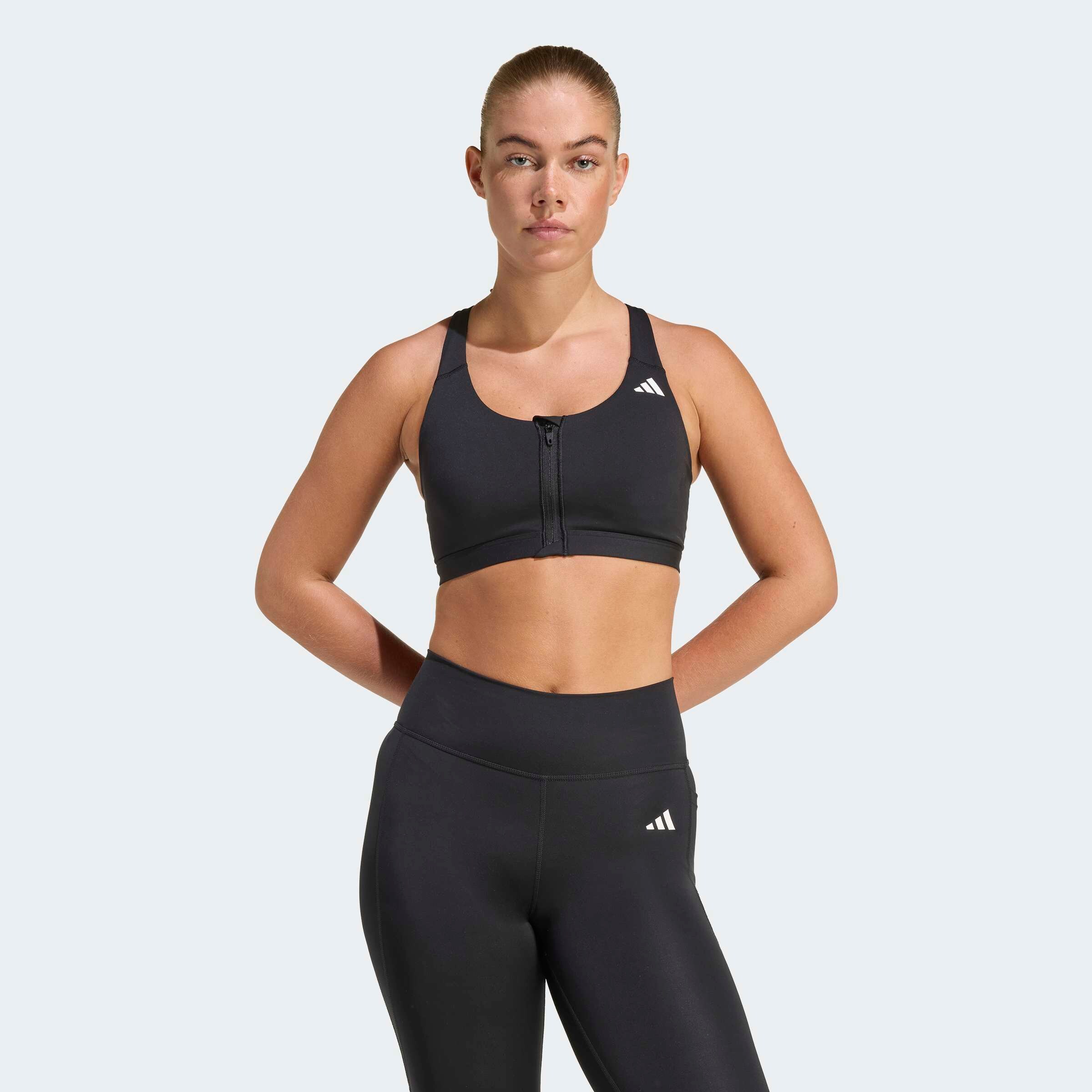 Adidas Performance Спортивный бюстгальтер-бралетт в черном цвете — фото 4
