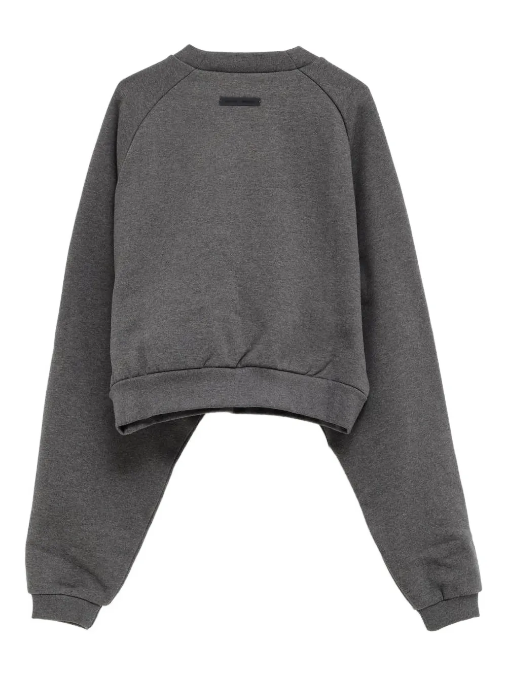 Свитшот с тисненным логотипом и круглым вырезом в стиле 90-х Fear Of God Essentials, серый — фото 2