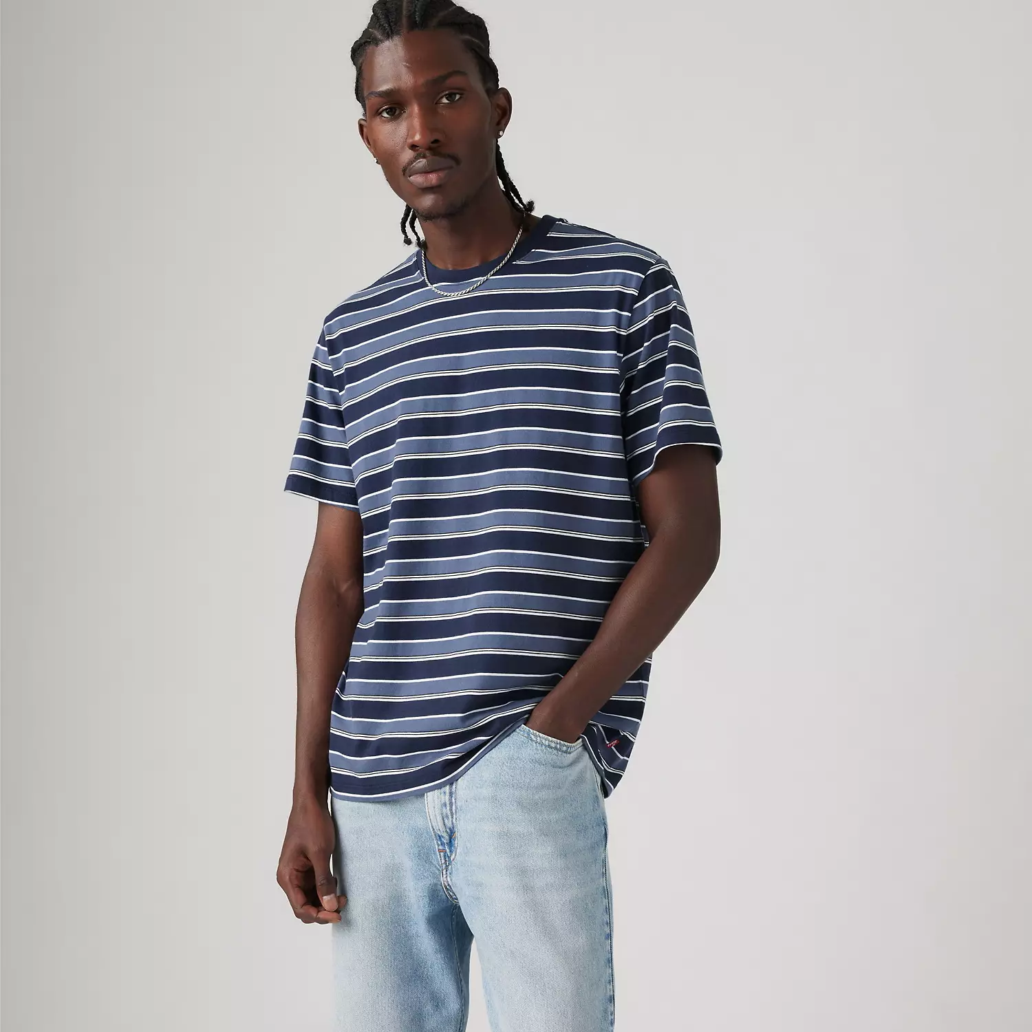 

Футболка Essential Levi's, цвет Caicos Stripe Navy Blazer - Blue