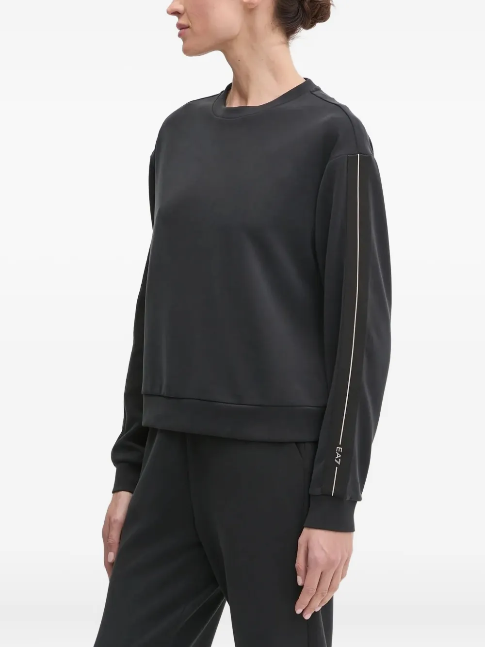 

Спортивный костюм с манжетами на рукавах и логотипом Ea7 Emporio Armani, черный