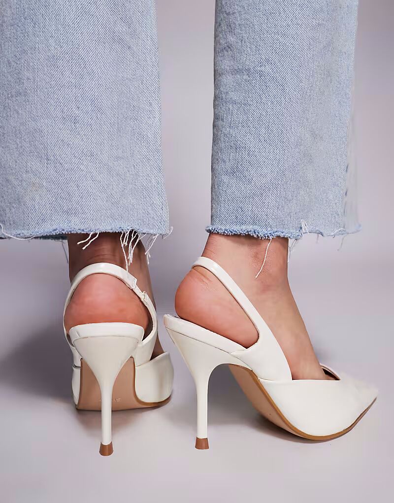 Туфли Simmi London Darcia с острым носком и пяткой на каблуке в масляно-желтом цвете SIMMI Shoes — фото 2