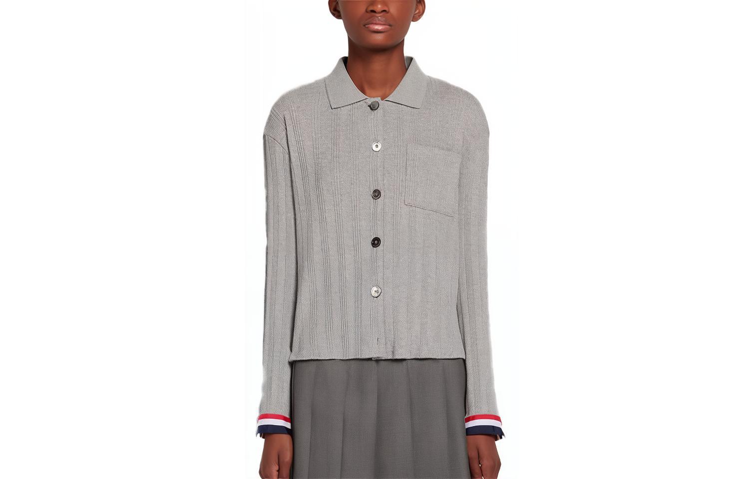 

THOM BROWNE Осень-Зима 21 Джемпер женский серый