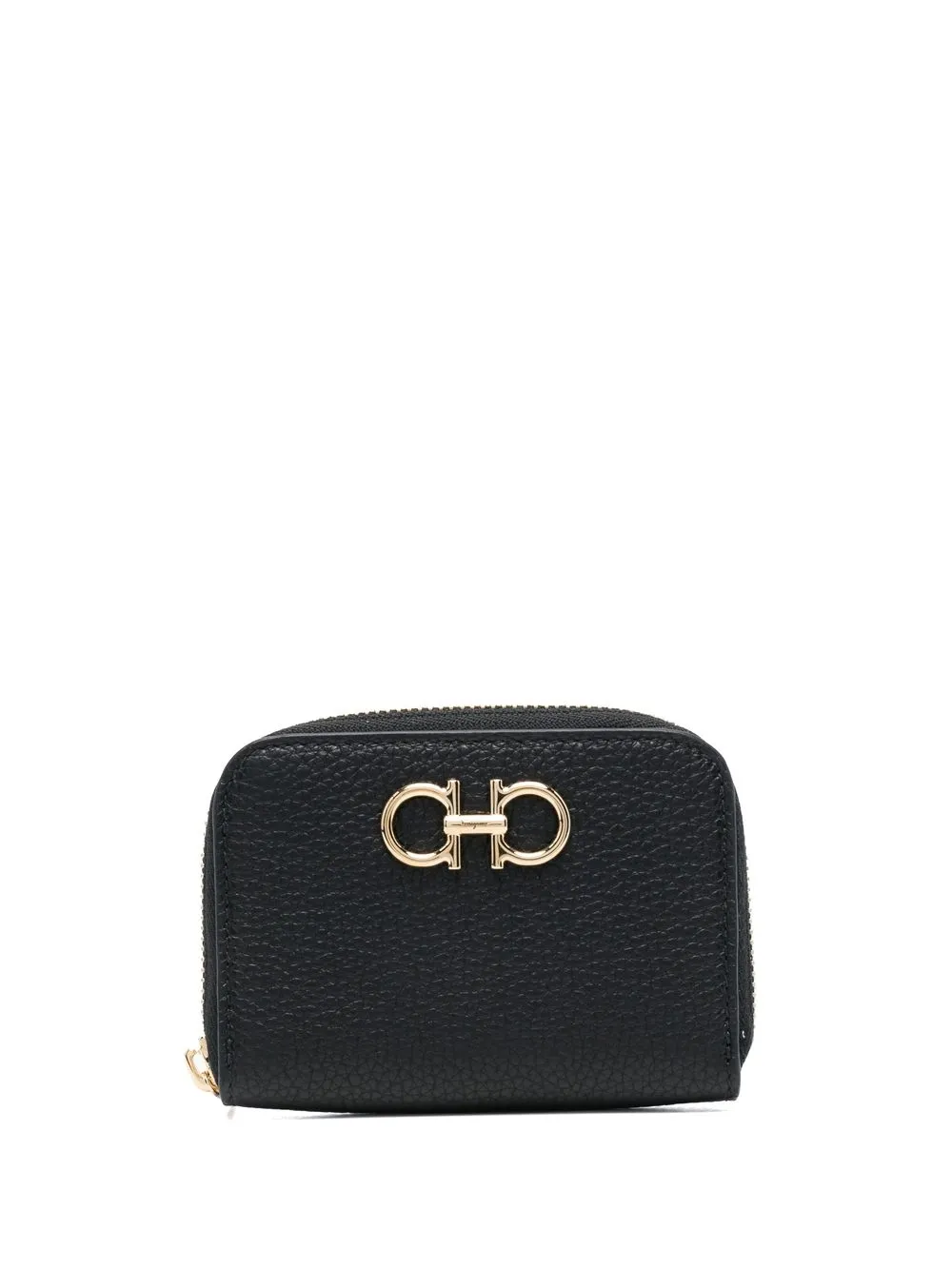 

Кардхолдер с декором Gancini Ferragamo, черный
