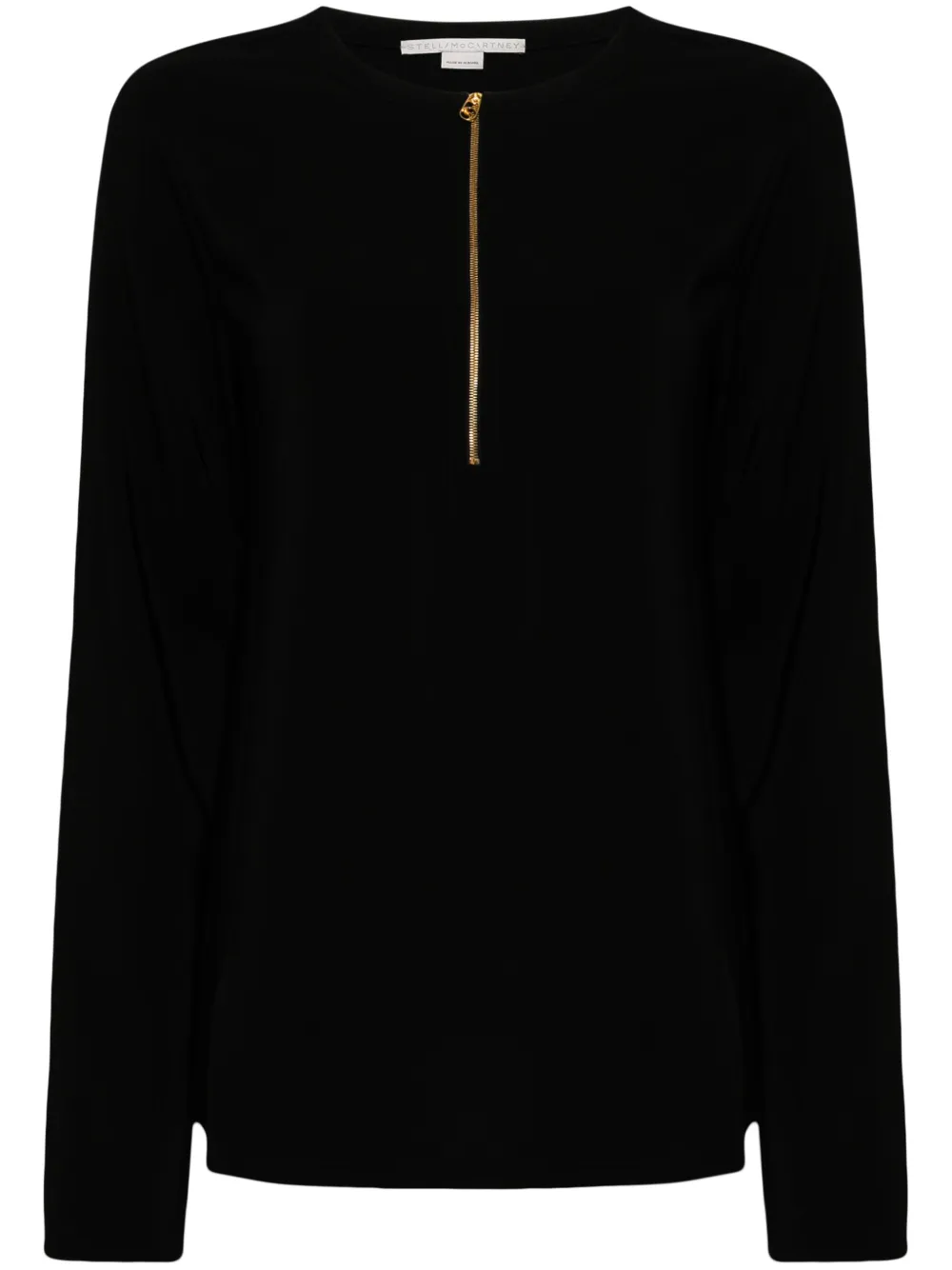 

Джемпер Iconic с воротником на молнии STELLA MCCARTNEY, черный