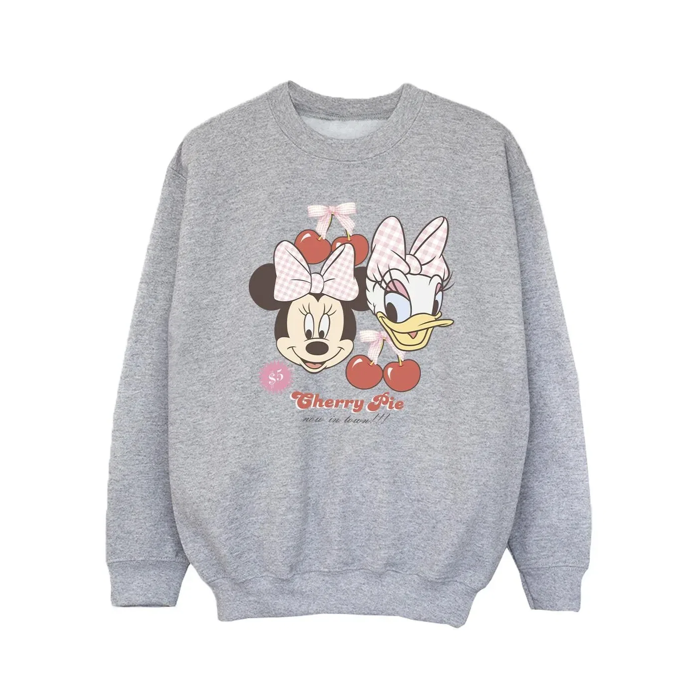 Свитшот детский с принтом Minnie Mouse & Daisy Cherry Disney, серый — фото 2