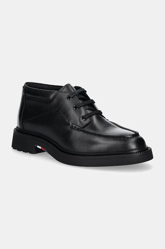 

Полуботинки кожаные HILFIGER COMFORT LWT LTH M TOE B Tommy Hilfiger, черный