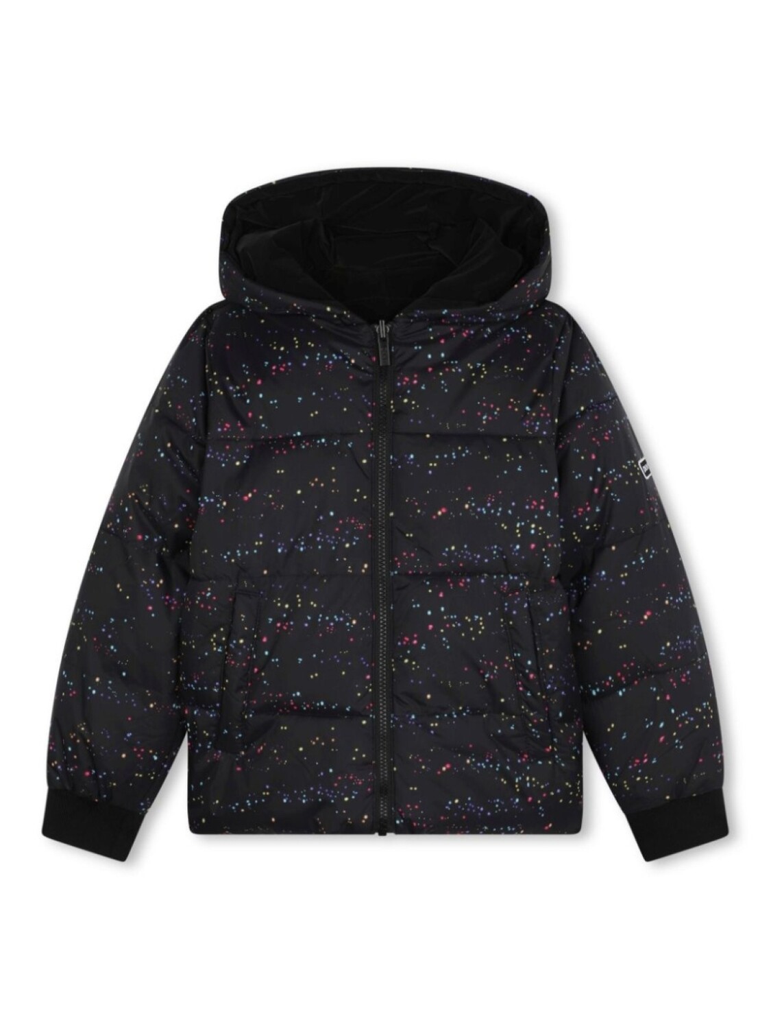 

Dkny Kids двусторонний пуховик с логотипом, черный