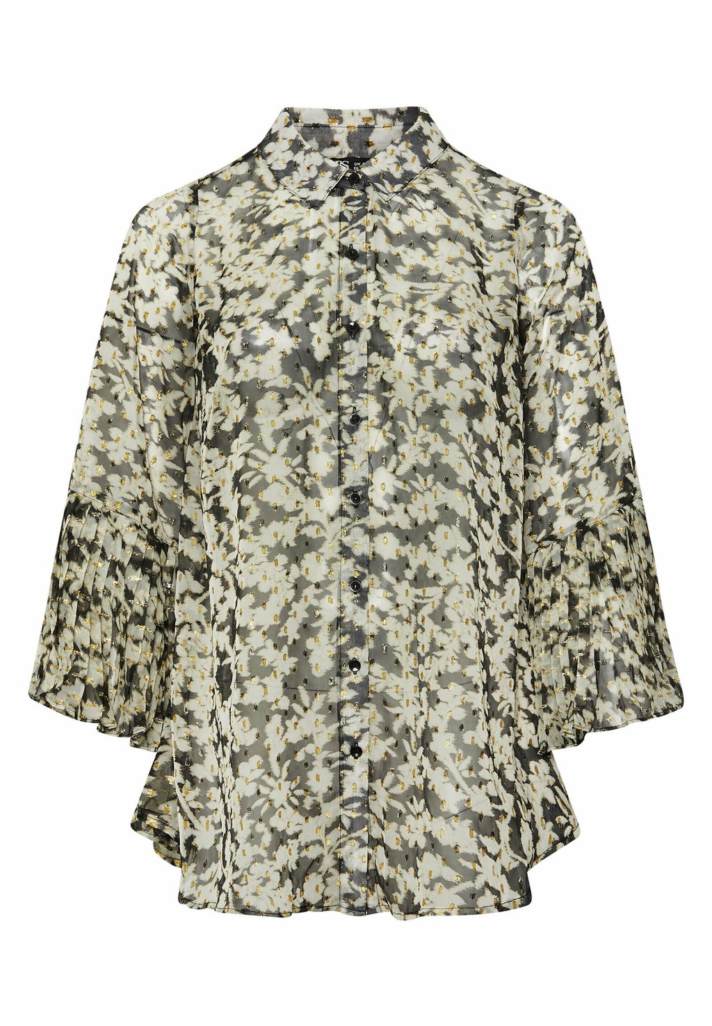 

Блузка на пуговицах FLORAL PRINT FLARED SLEEVE Yours Clothing, мультиколор