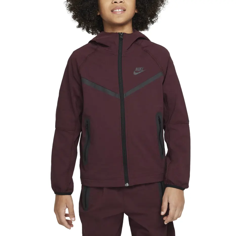 Nike Куртка яркая бордовая красная/black — фото 3