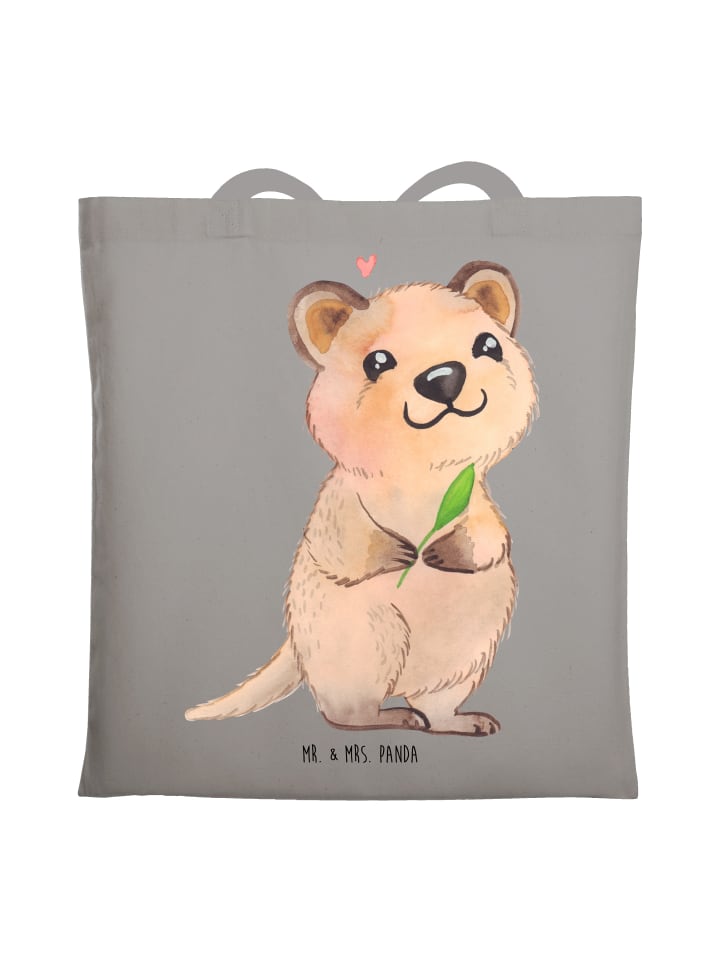 

Mr. & Mrs. Panda Сумочка Quokka Happy без надписи, светло-серый цвет