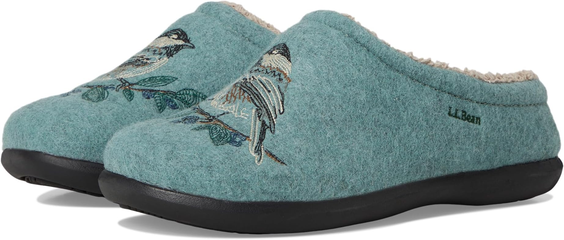 Тапочки L.L.Bean Women's Daybreak Scuff Motif 2, Faded Sage/Chickadee