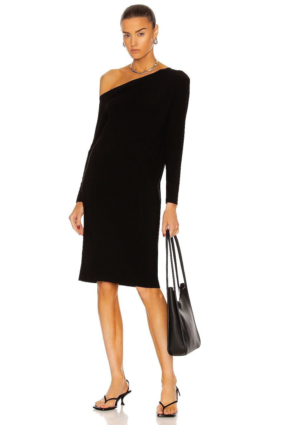 

Платье Norma Kamali Drop Shoulder, черный