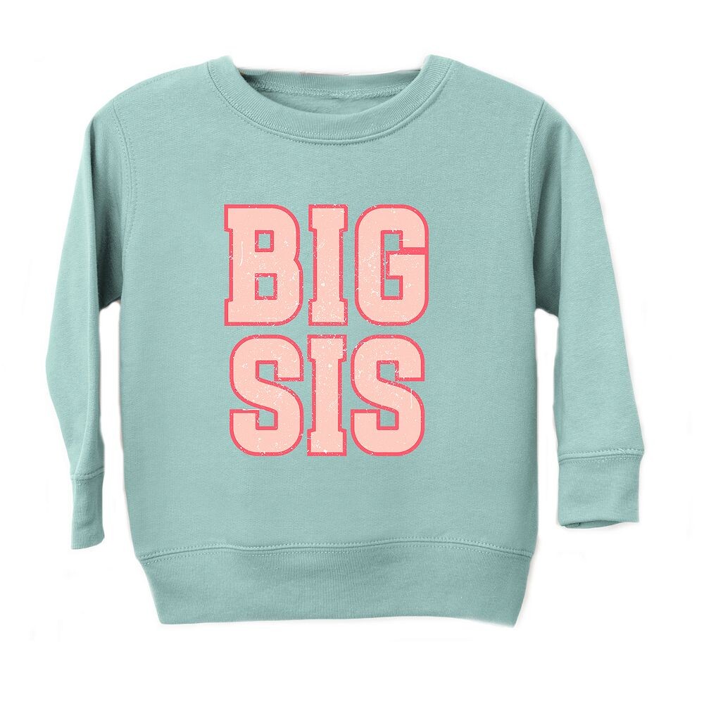 

Толстовка с рисунком для малышей Big Sis The Juniper Shop, цвет Seafoam