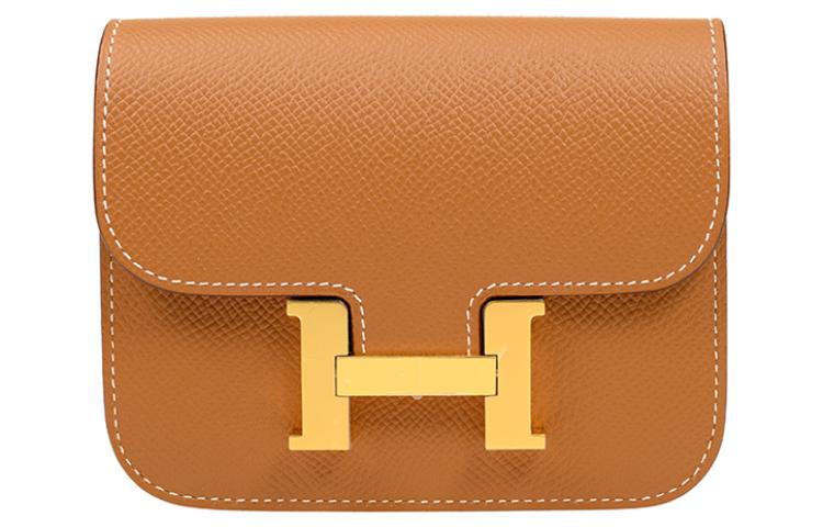 

HERMES Элегантный поясной кошелек-косметичка из телячьей кожи Эпсом с кардхолдером и регулируемым ремнем через плечо