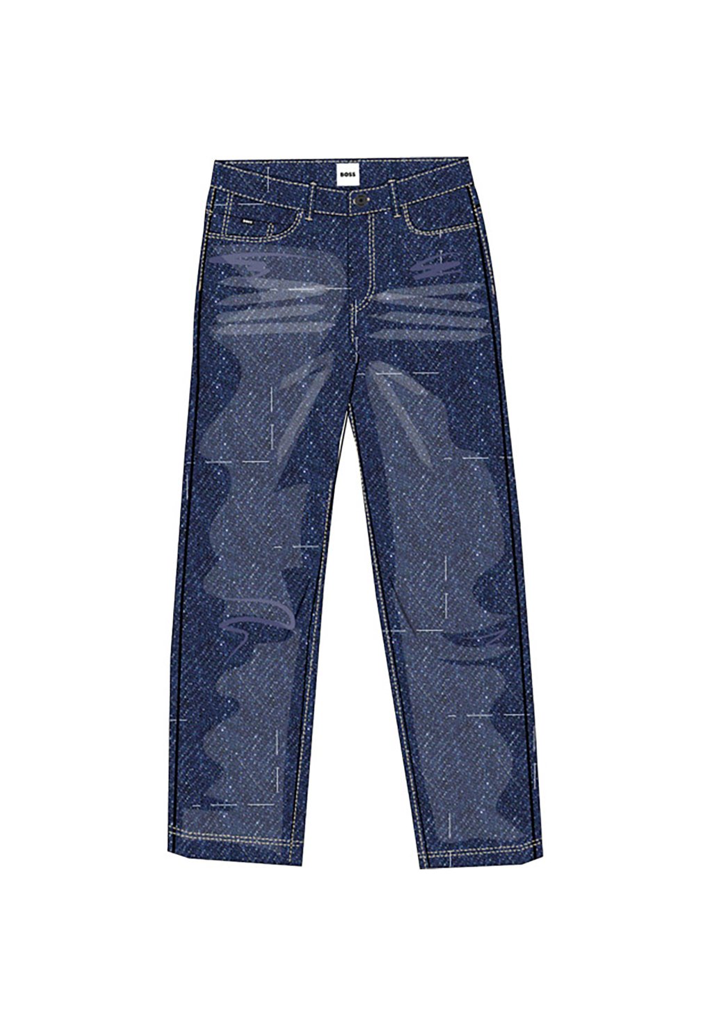 

Мешковатые джинсы TROUSERS BOSS Kidswear, синий деним
