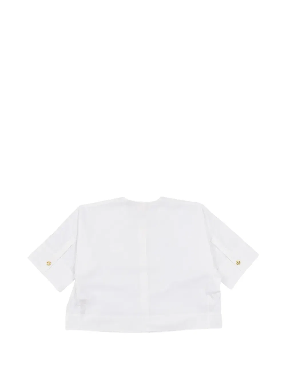Рубашка с короткими рукавами и вышитой нашивкой Givenchy Kids, белый — фото 2