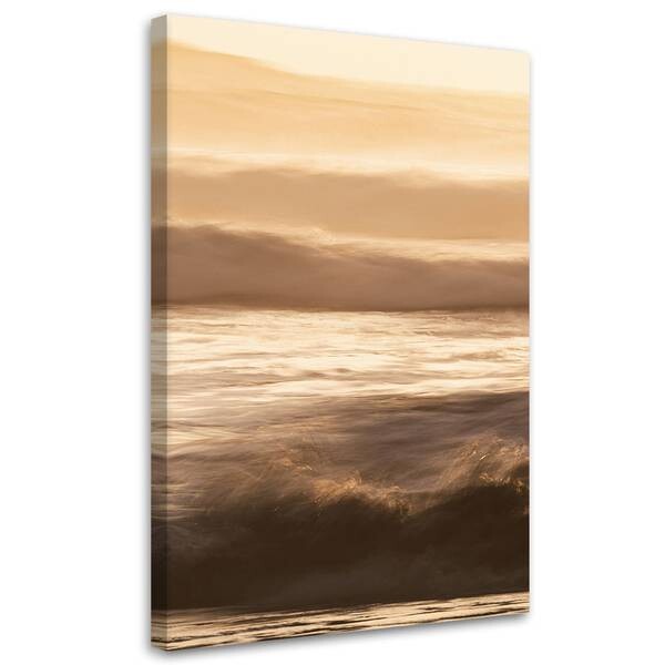 

Картина арт-принт KUNSTLOFT Golden Waves at Sunset, бежевый