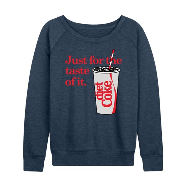 

Женская футболка с длинным рукавом из французского велюра "Diet Coke for the taste of it" Licensed Character, индиго
