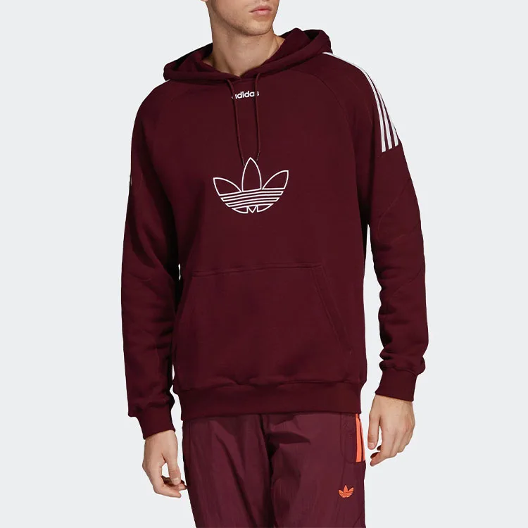 Adidas Originals Толстовка с капюшоном Flock мужская, цвет темный красновато-фиолетовый — фото 4