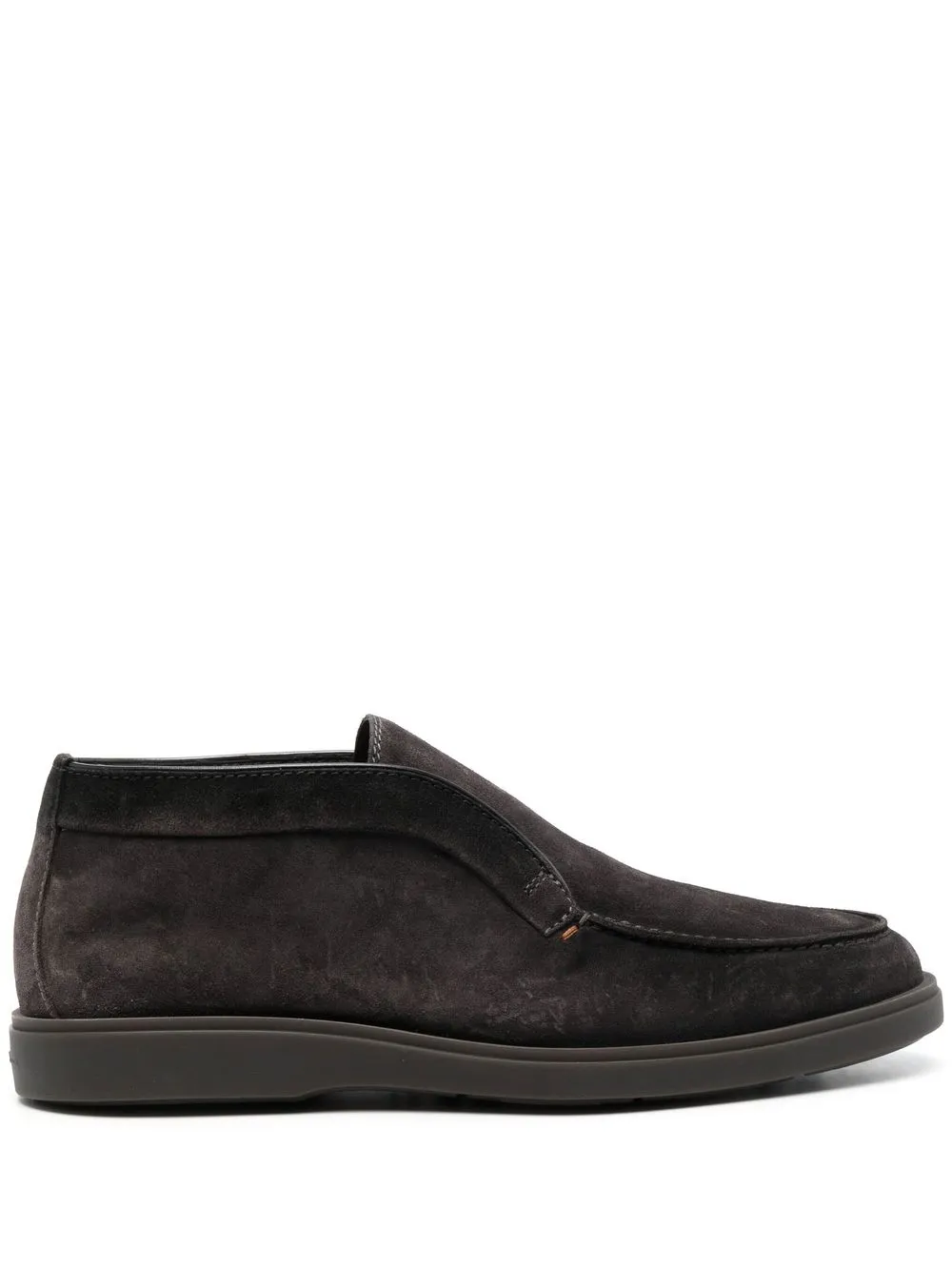 Замшевые ботинки Santoni, коричневый