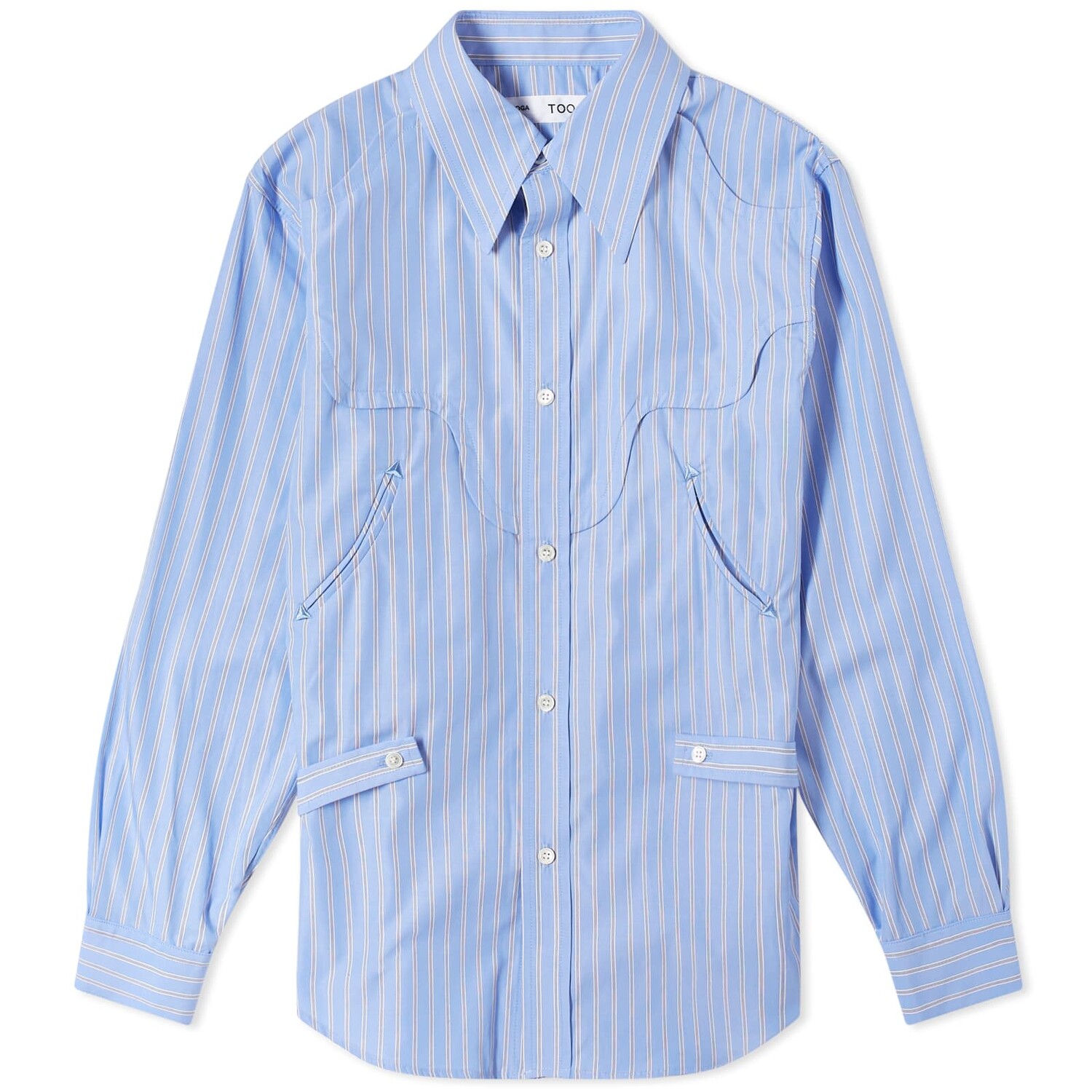 

Рубашка Toga Stripe Cotton, светло-синий