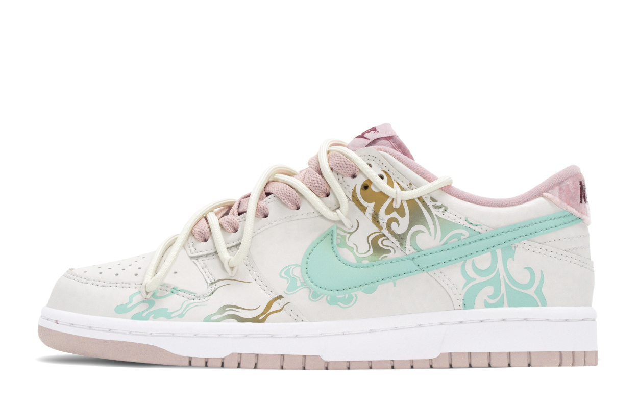 

Nike Детские скейтбордистские кроссовки Dunk White с противоскользящей и износостойкой подошвой, сине-белые, для подростков