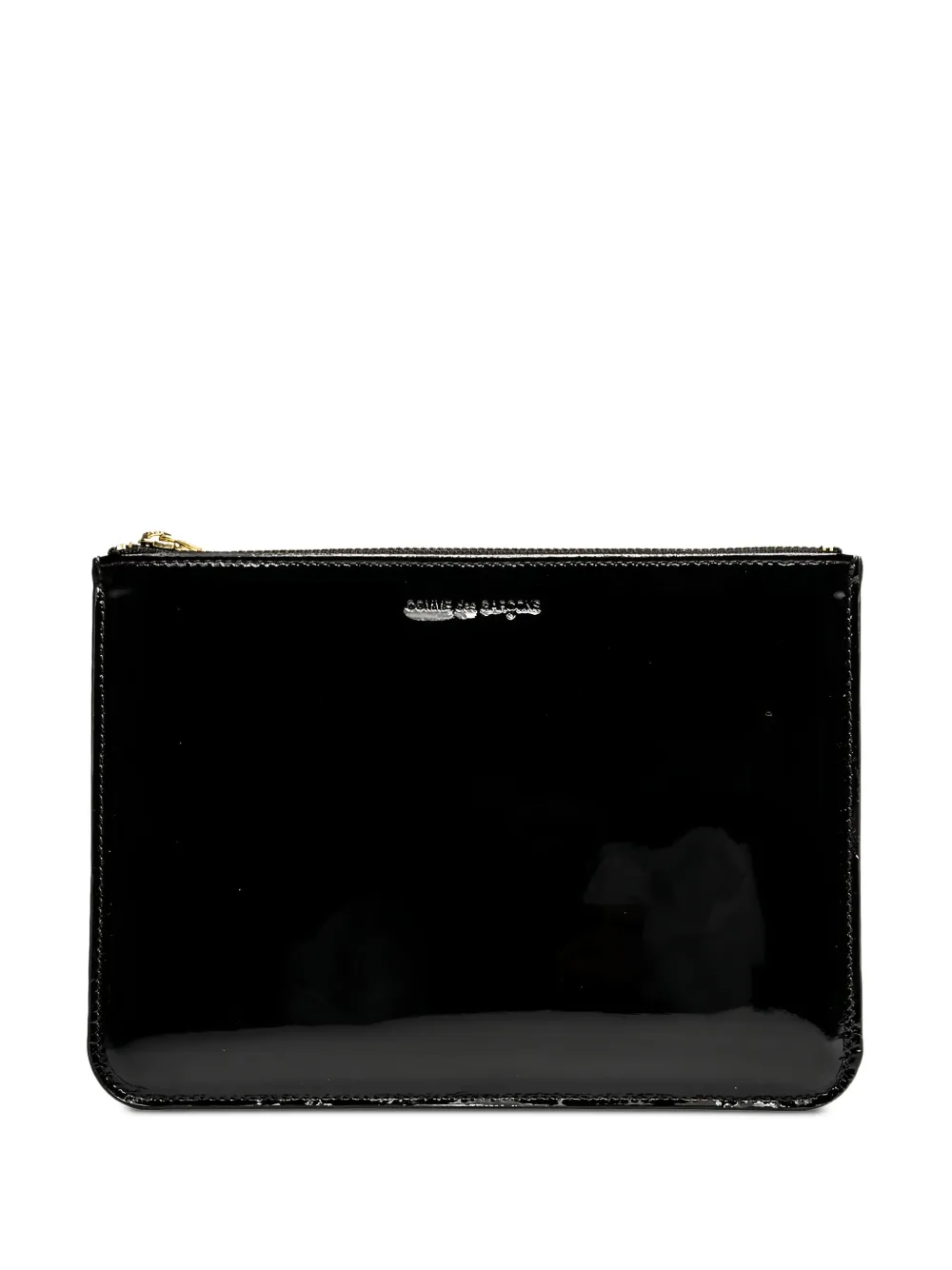 

Кошелек на молнии с лакированной отделкой Comme Des Garçons Wallet, черный